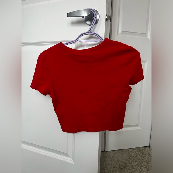 Zara red t shirt fitted M - Picture 3 of 4